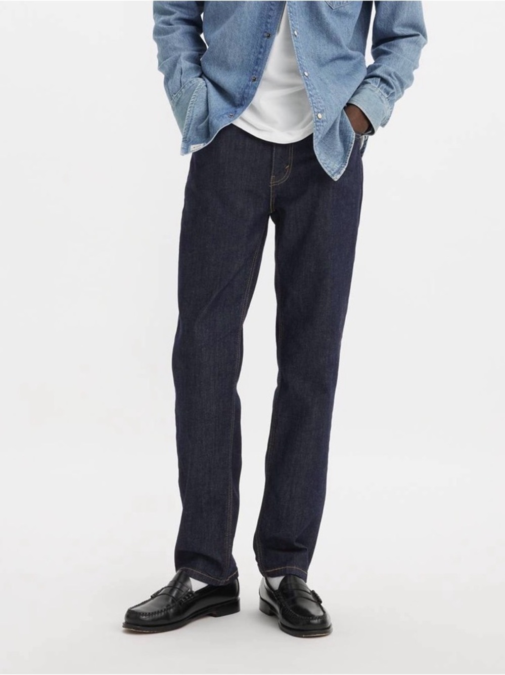 Premium Levi's Men's Indigo Blue Straight-Leg Jeans